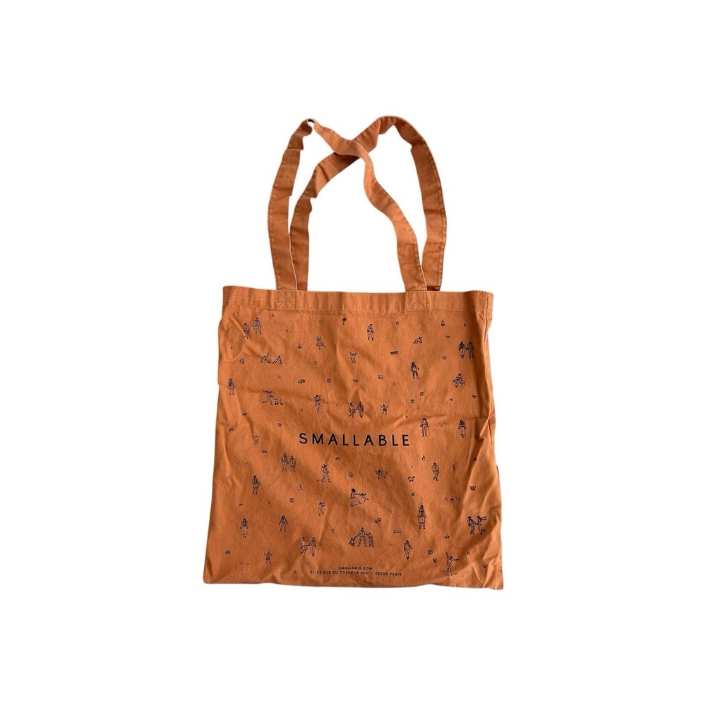 Smallable Limited Edition‎ Orange Tote Bag From Paris 16x15 Organic Cotton